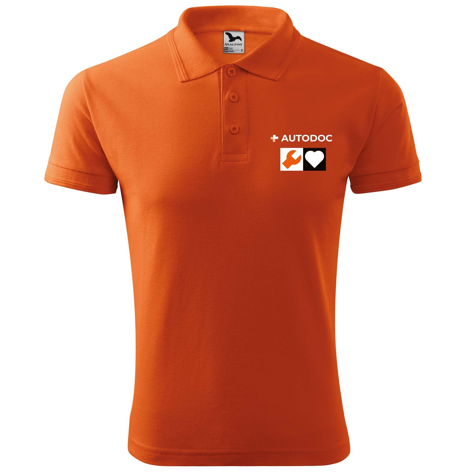 Poloshirt orange, Herren